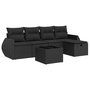 Voir la diapositive 2 : VIDAXL Salon de jardin 6 pcs avec coussins noir resine tressee