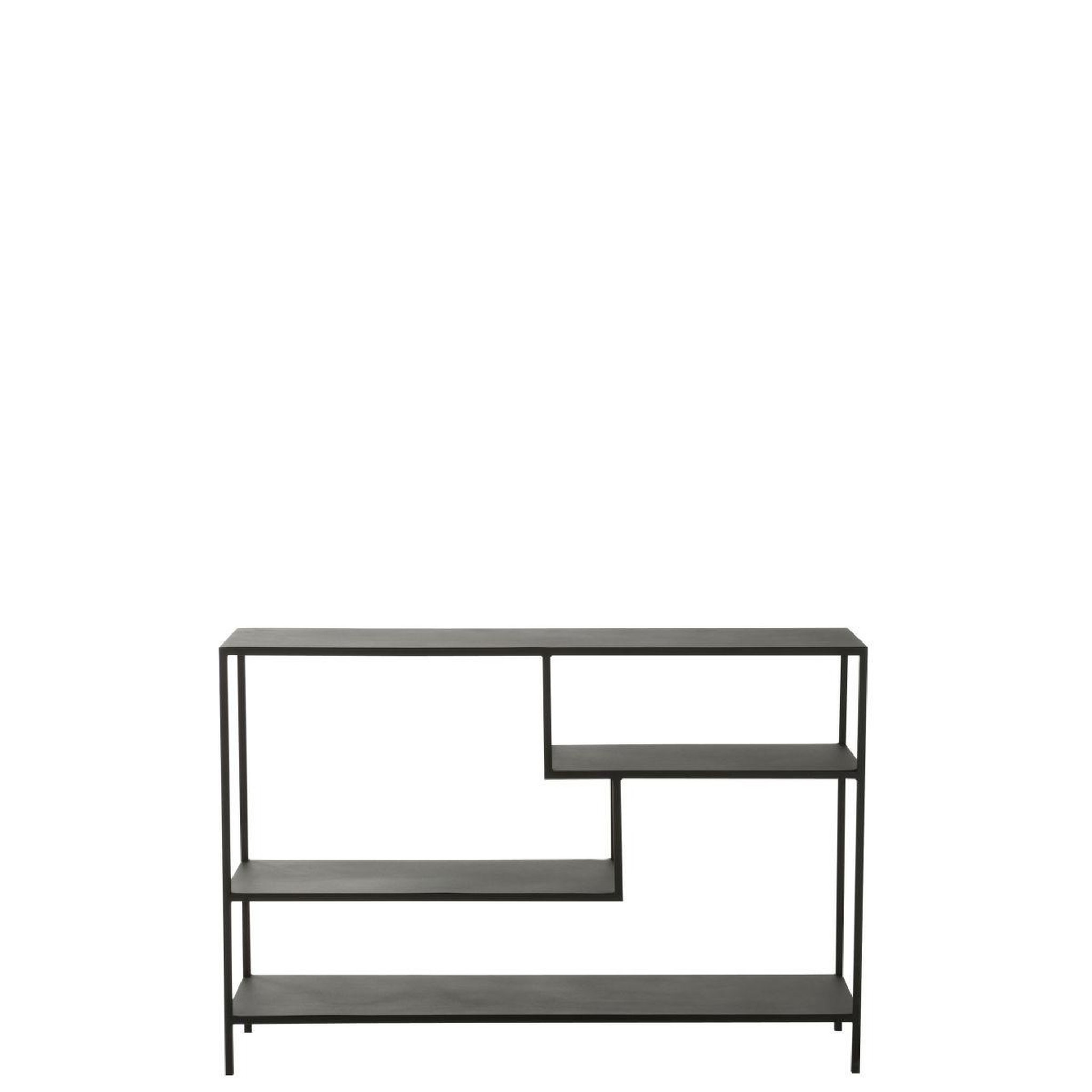 Voir la diapositive 3 : J-LINE Étagère design en métal  elsie  120cm noir