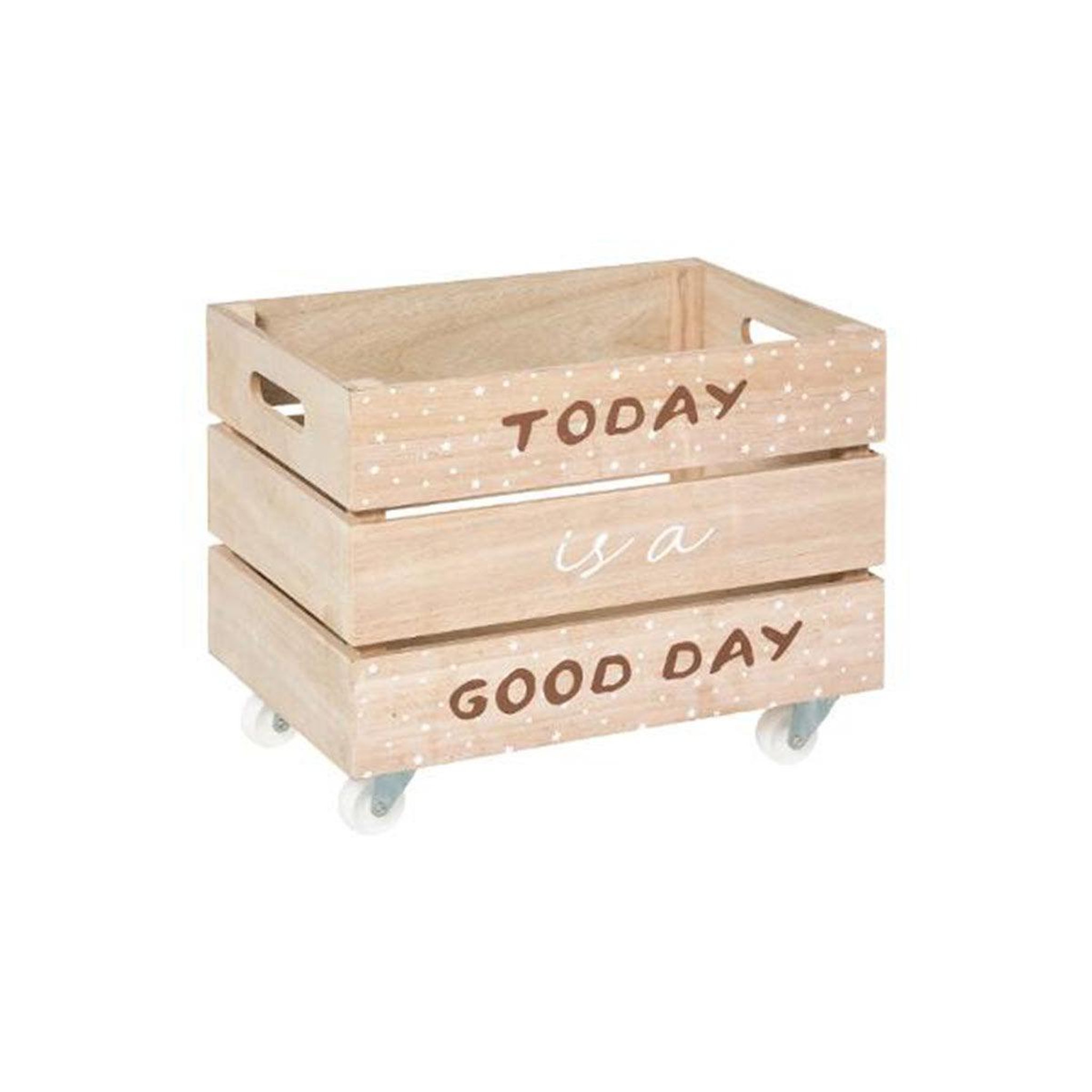 Voir la diapositive 3 : Atmosphera Kids Lot de 2 cagettes enfant  print  39cm blanc