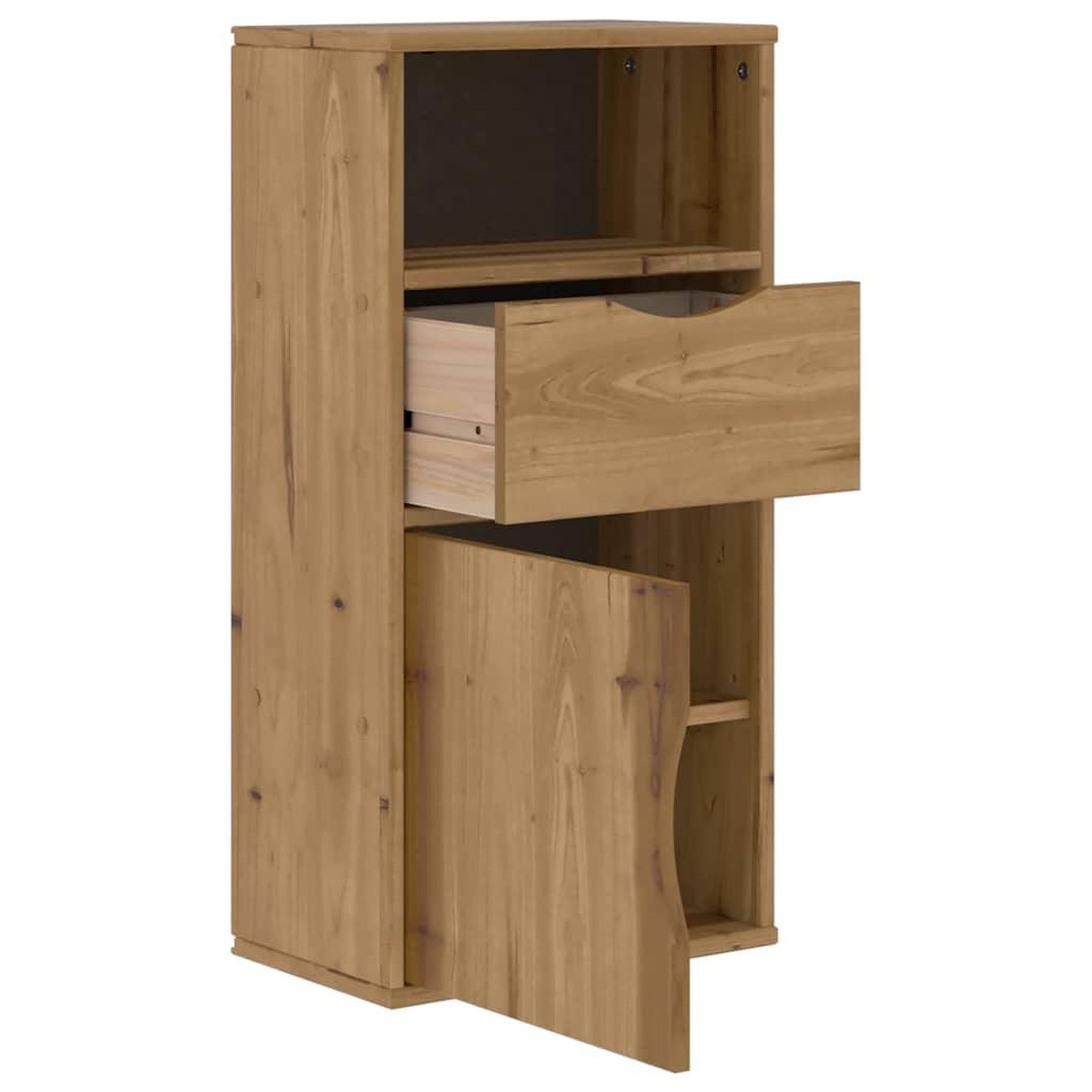 Voir la diapositive 5 : VIDAXL Armoire laterale avec tiroir ODDA 40x24x79 cm bois massif pin