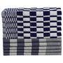 Voir la diapositive 3 : VIDAXL Ensemble de serviettes 10 pcs bleu et blanc coton