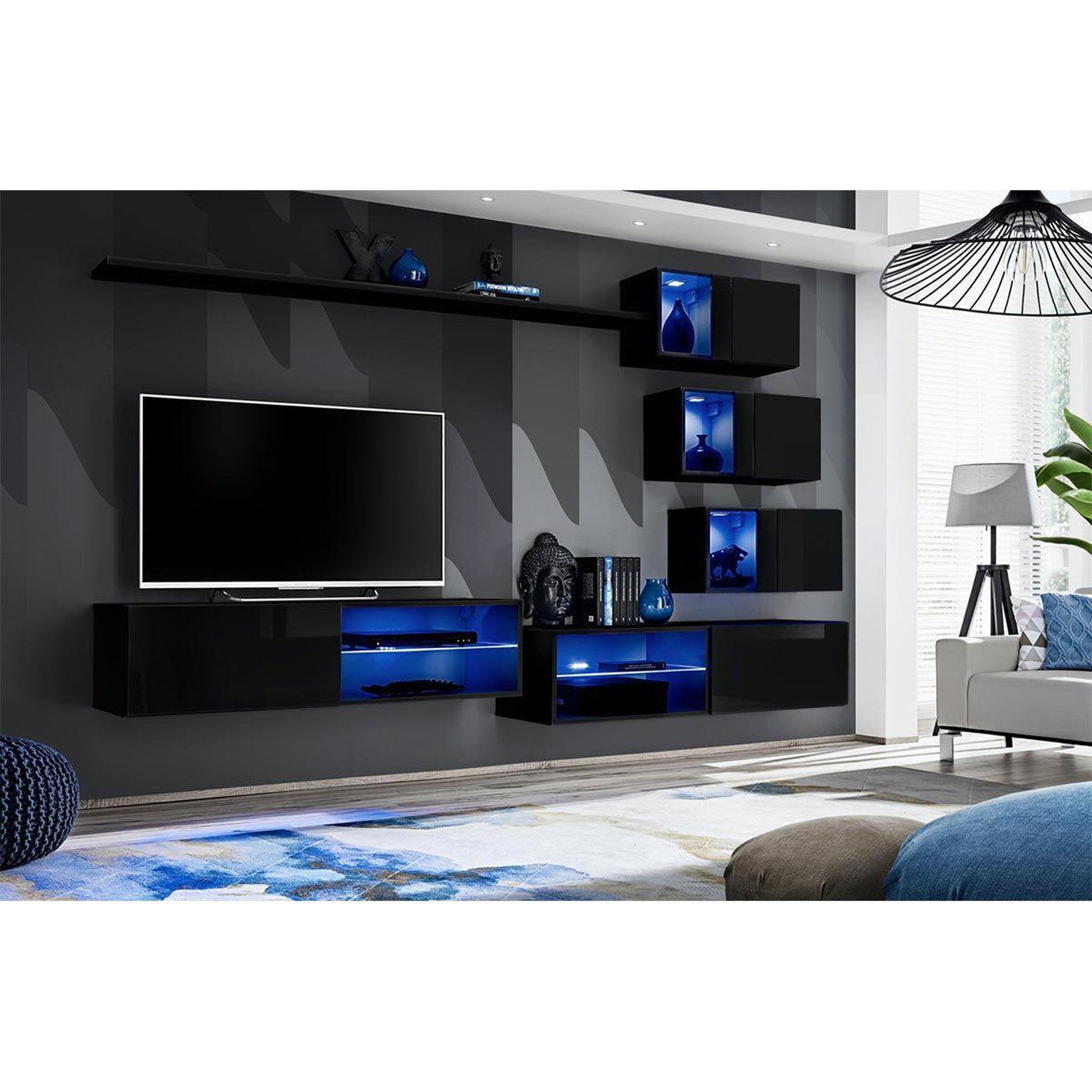 Voir la diapositive 2 : Paris Prix Ensemble meuble tv design  switch xxiv  250cm noir