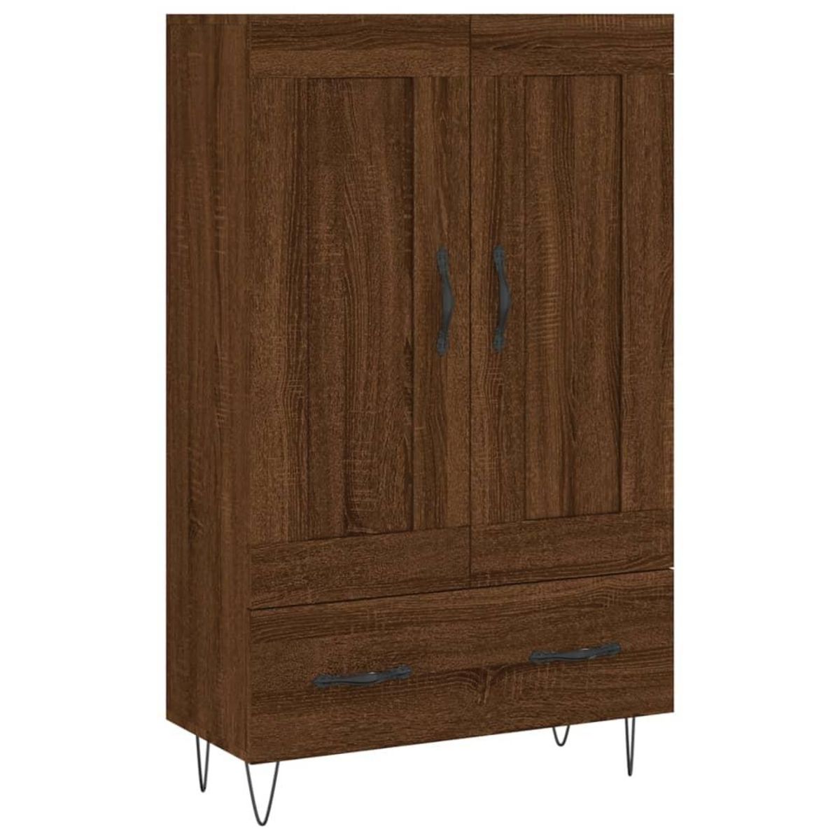 VIDAXL Buffet haut chene marron 69,5x31x115 cm bois d'ingenierie