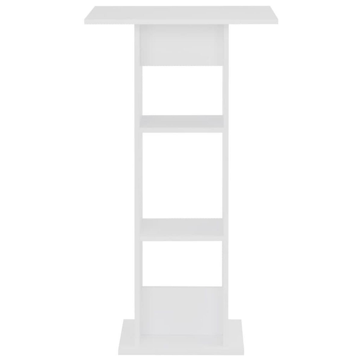 VIDAXL Table de bar Blanc 60x60x110 cm