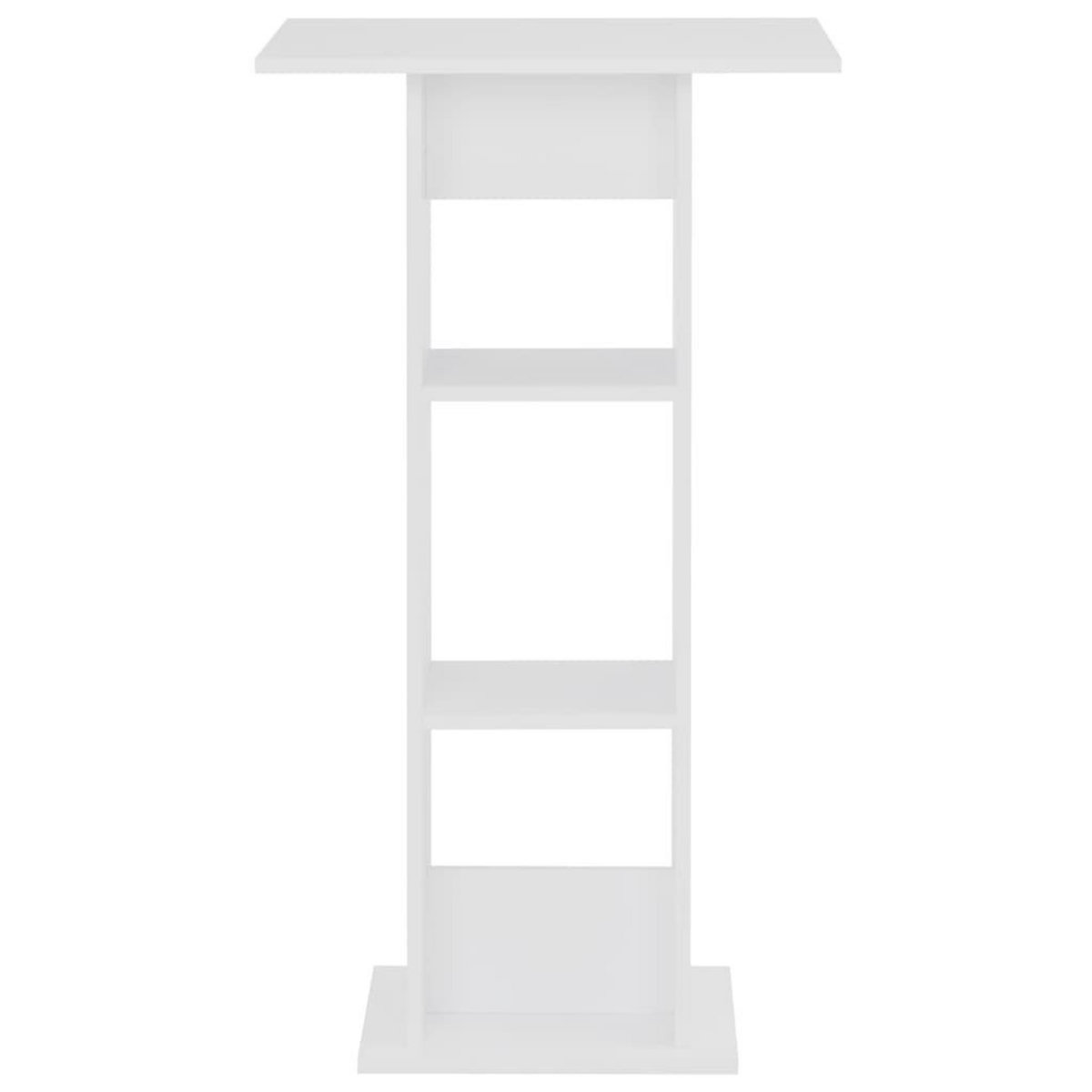 VIDAXL Table de bar Blanc 60x60x110 cm