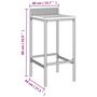 Voir la diapositive 6 : VIDAXL Ensemble de bar jardin 5 pcs noir poly rotin/bois massif acacia