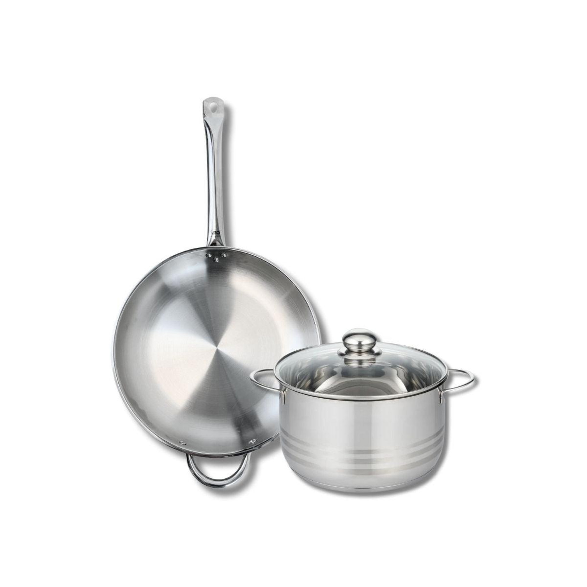 ELO Ensemble de 1 Poêle de cuisson 32 cm et 1 faitout 24 cm Elo Profi Brillant
