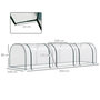 Voir la diapositive 3 : OUTSUNNY Serre de jardin tunnel 3,5L x 1l x 0,8H m 3 portes zippées bâche PVC transparent métal époxy vert