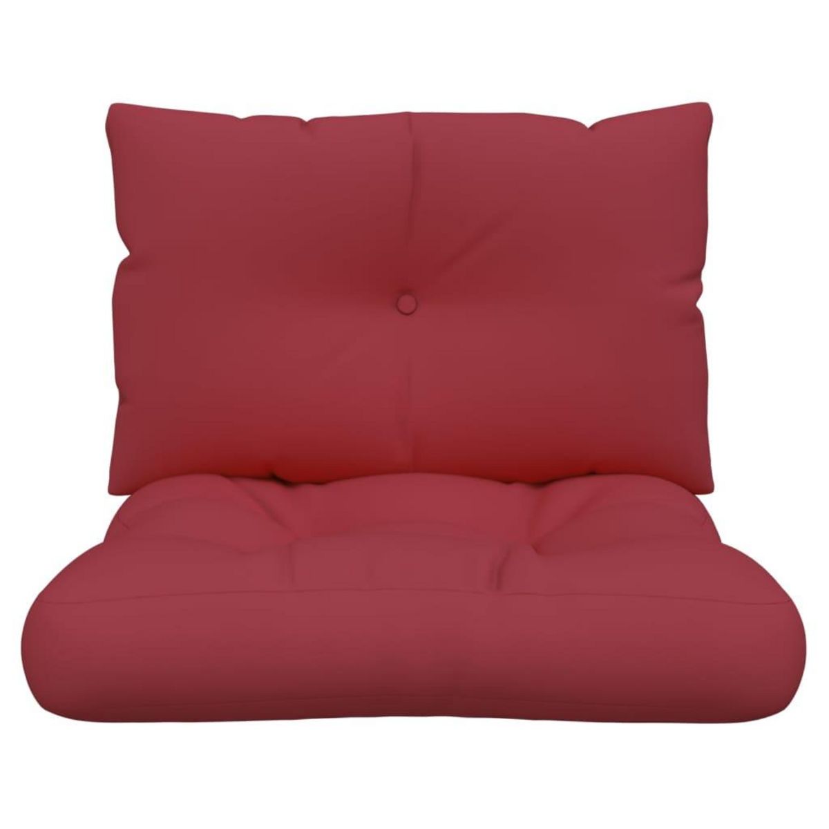 VIDAXL Coussins de palette lot de 2 rouge bordeaux tissu