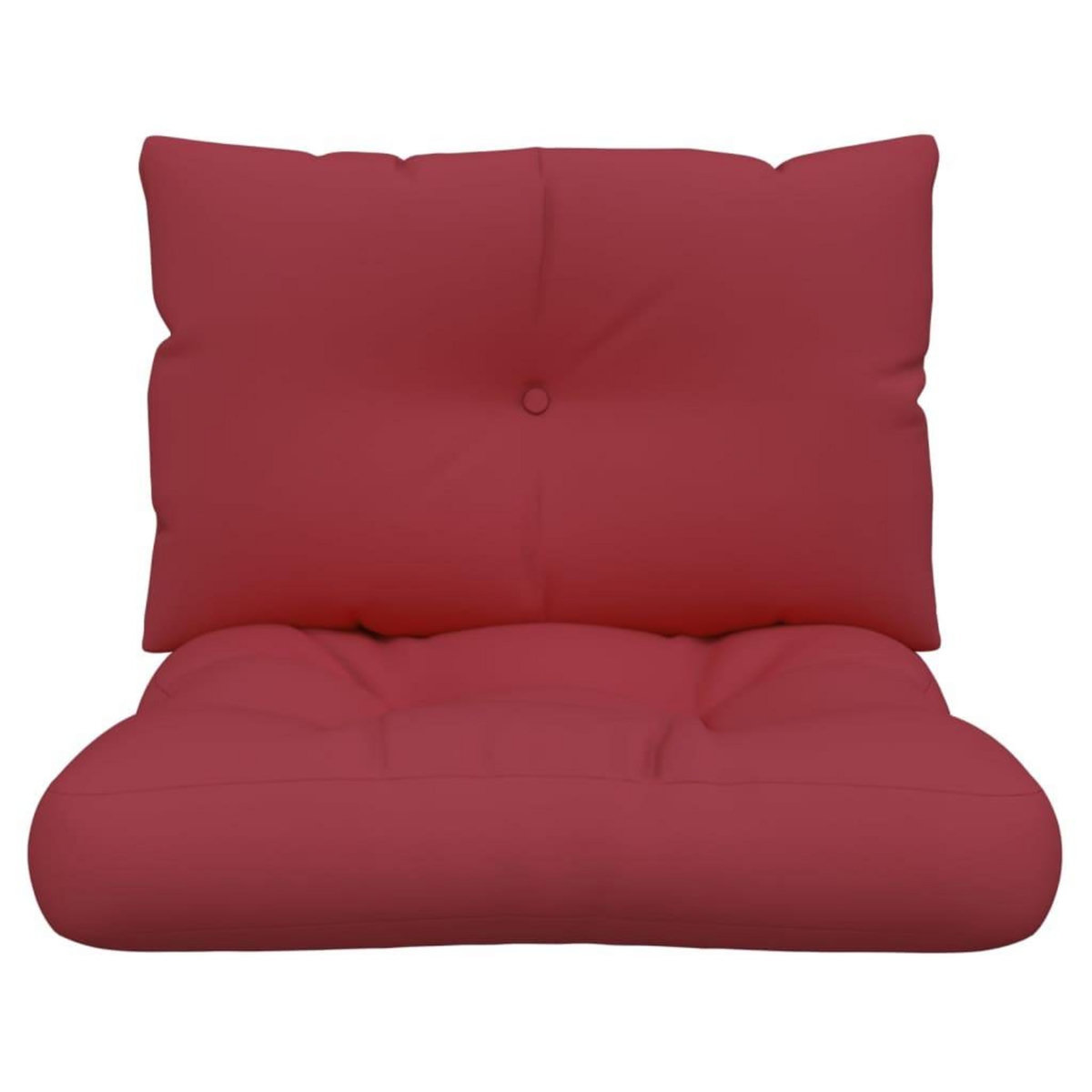 VIDAXL Coussins de palette lot de 2 rouge bordeaux tissu