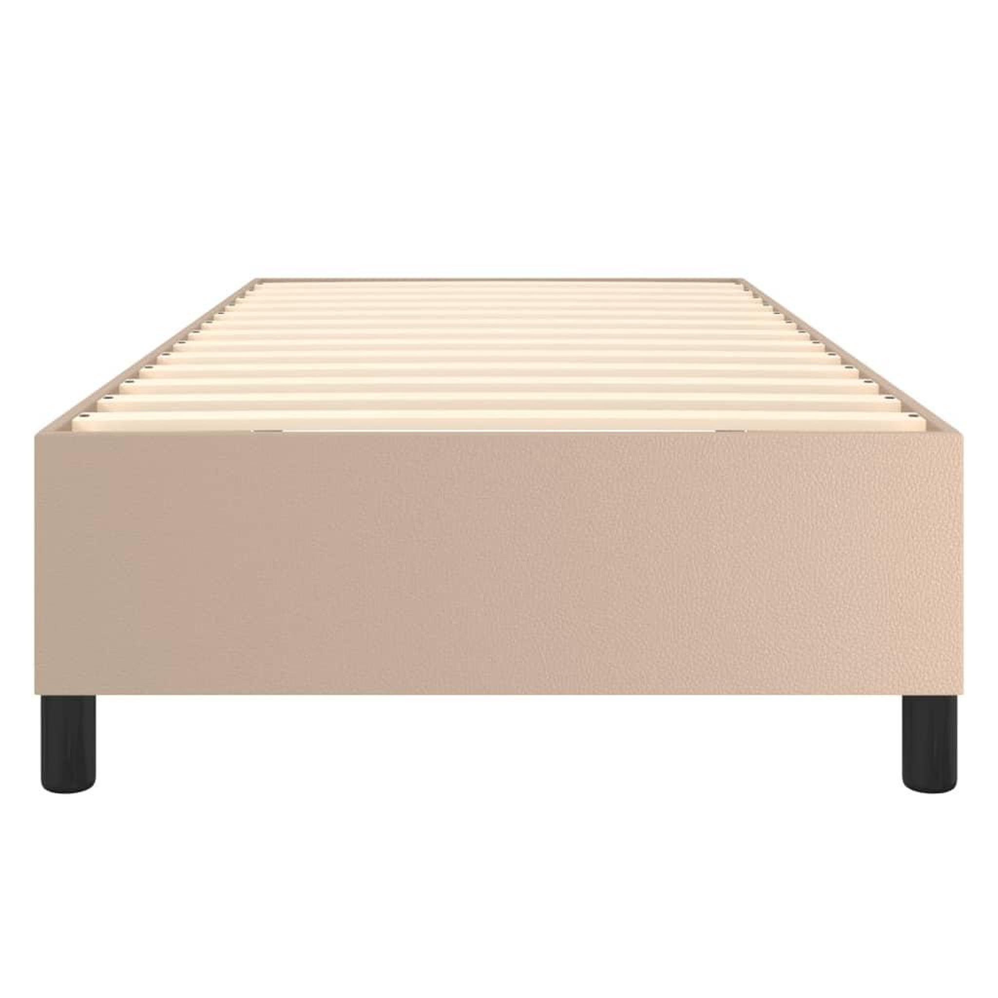 Voir la diapositive 5 : VIDAXL Cadre de lit sans matelas cappuccino 100x200 cm similicuir