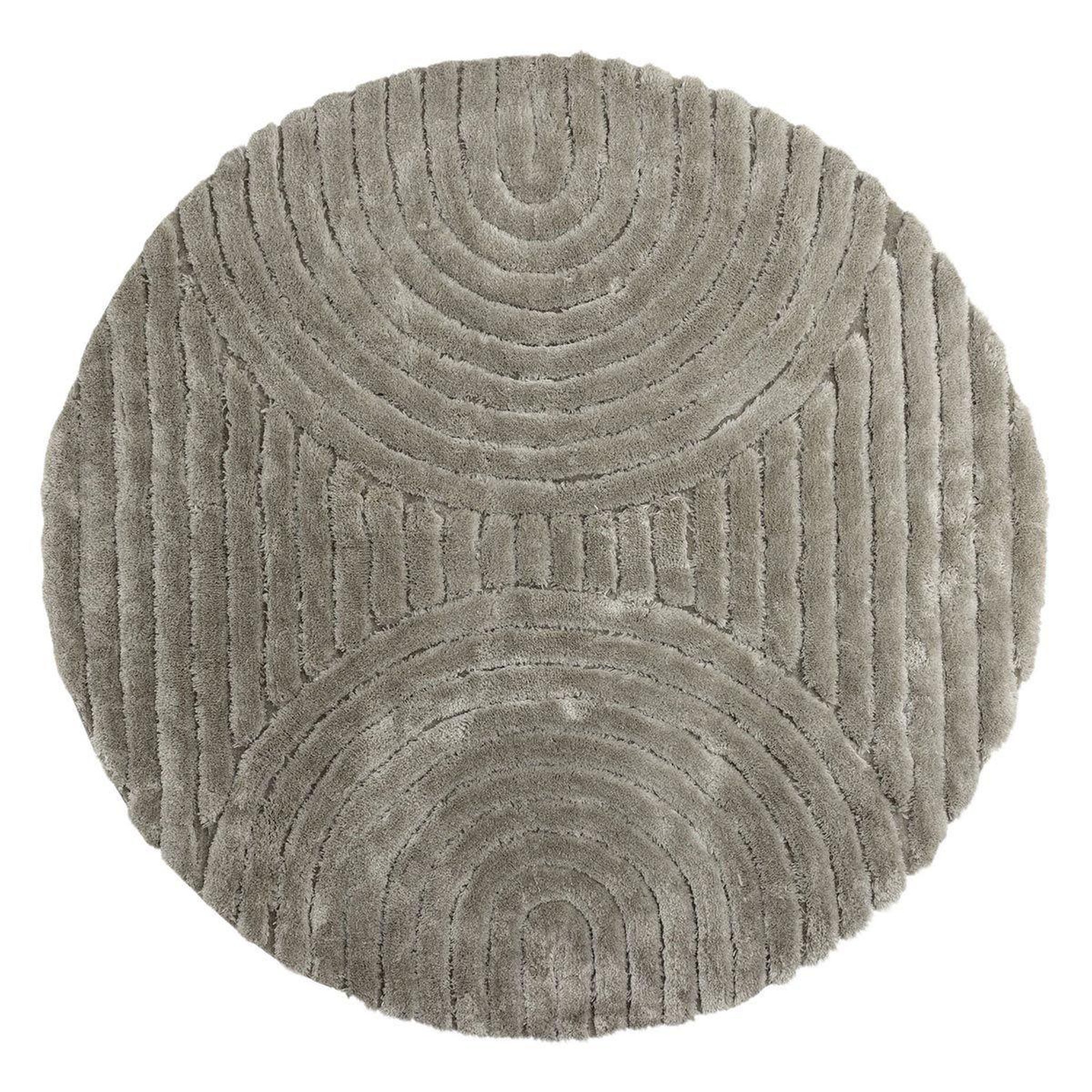 Voir la diapositive 1 : Paris Prix Tapis Déco Texturé Rond  Niklas  200cm Grège