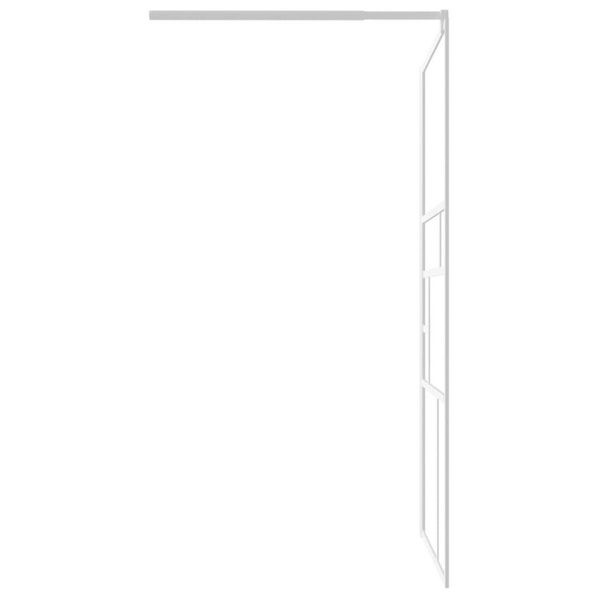 VIDAXL Paroi de douche 100x195 cm ESG Verre Blanc