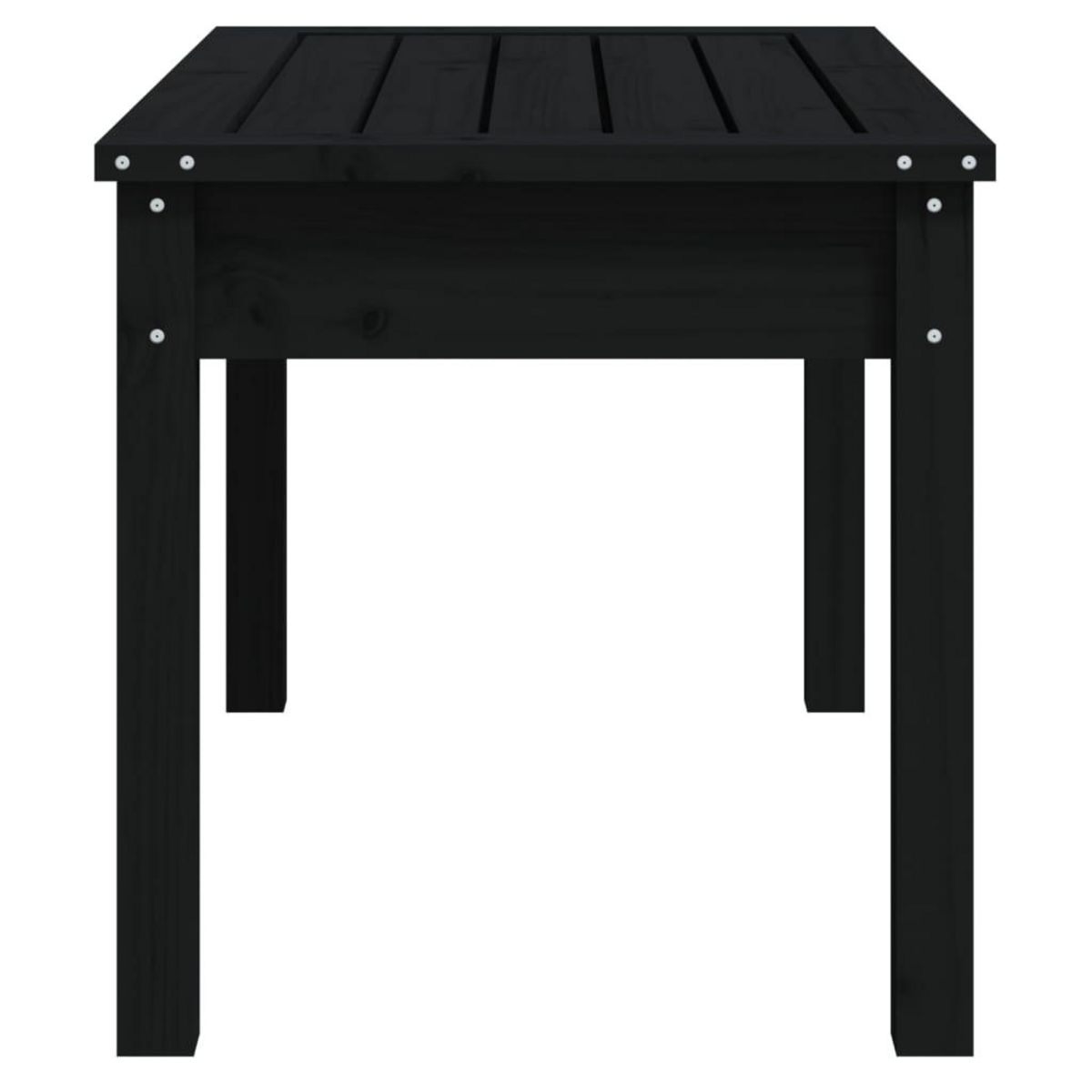VIDAXL Banc de jardin noir 80x44x45 cm bois massif de pin