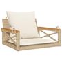 Voir la diapositive 2 : VIDAXL Balancelle avec coussins beige 63x62x40 cm résine tressée