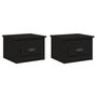Voir la diapositive 2 : VIDAXL Tables de chevet murales 2 pcs noir 41,5x36x28 cm