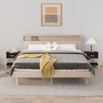 VIDAXL Tables de chevet 2 pcs Noir 42x38x45 cm Bois d'ingenierie