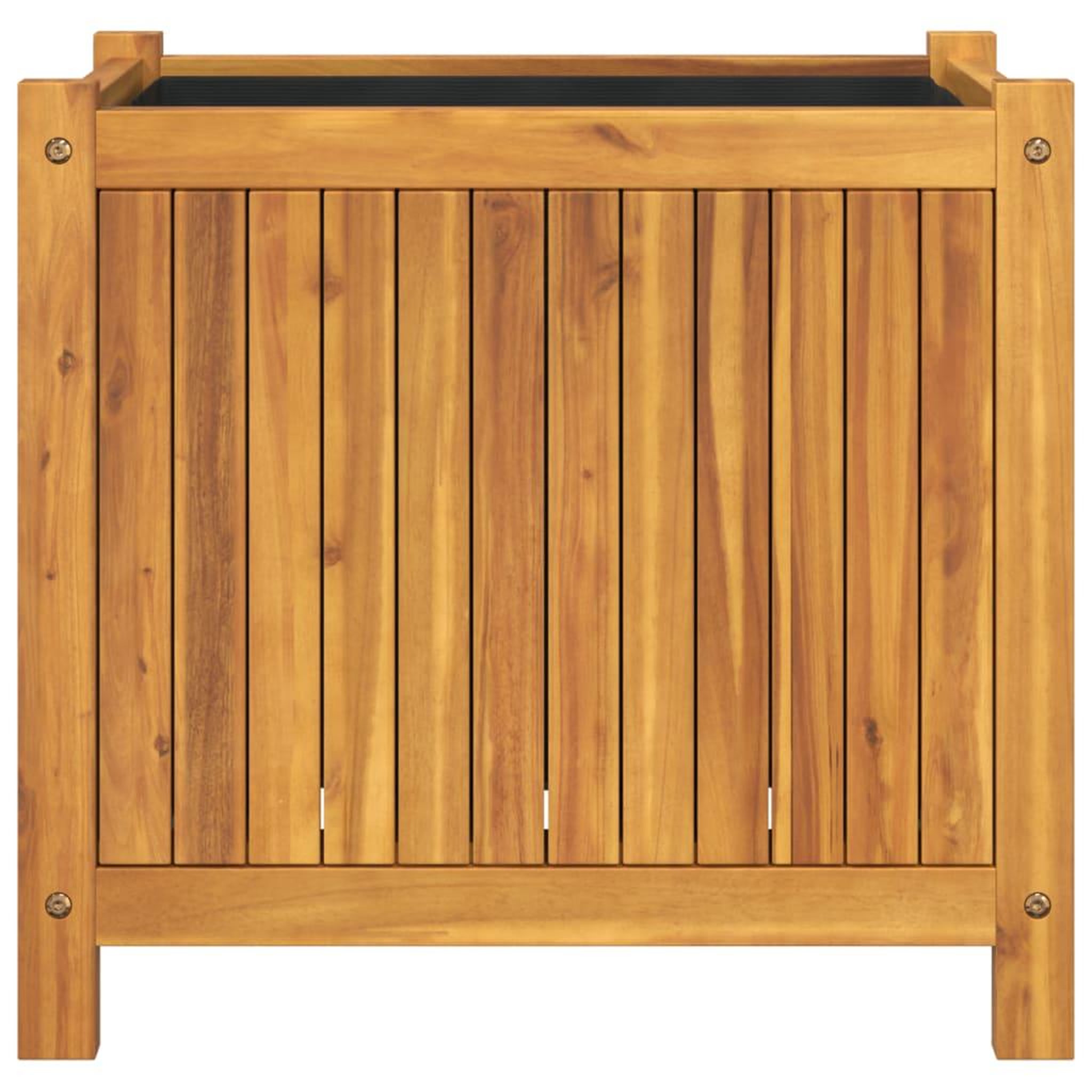 Voir la diapositive 4 : VIDAXL Jardiniere avec doublure 54x31x50 cm bois massif d'acacia