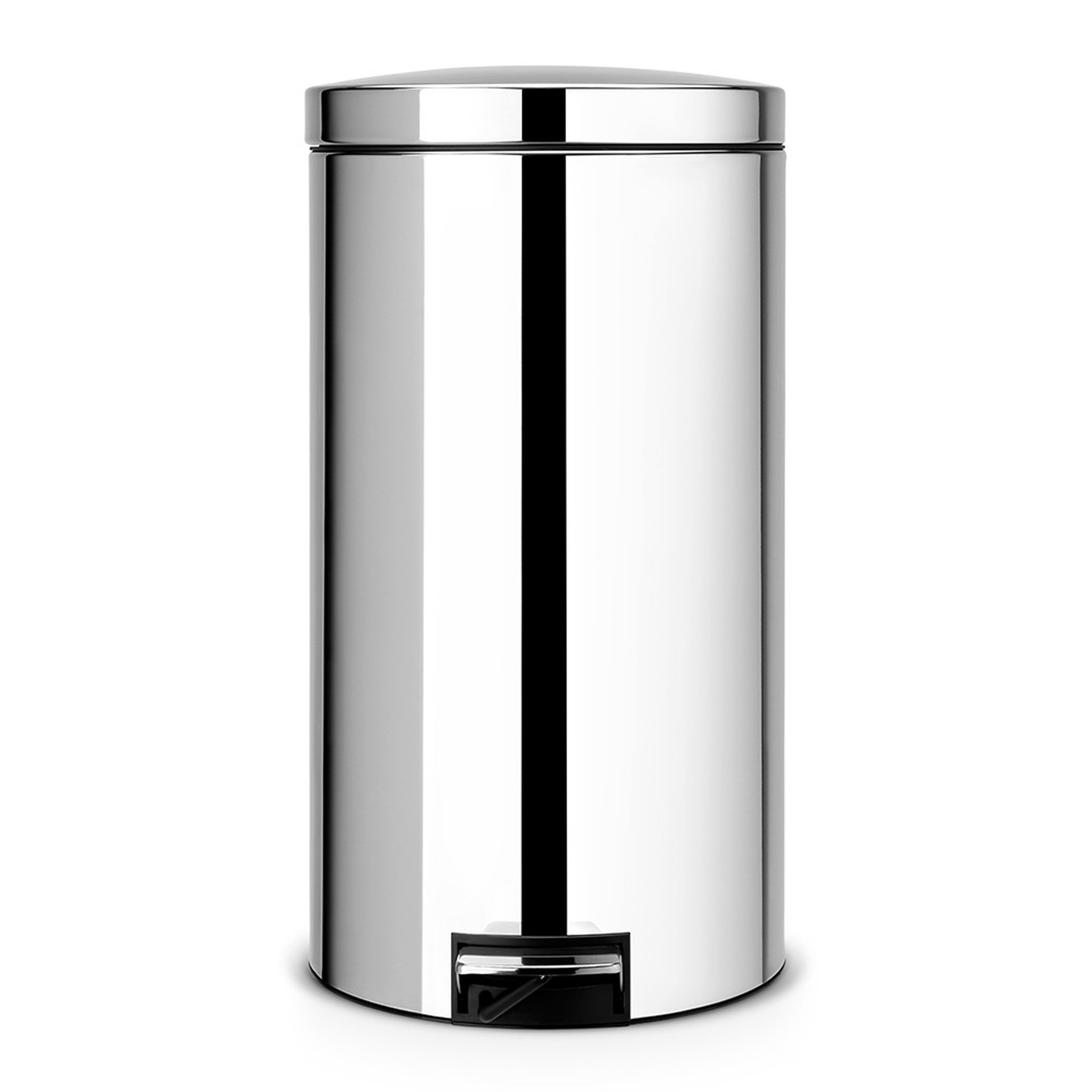 BRABANTIA Poubelle à pédale Silent Bin 45 Litres coloris Brillant steel