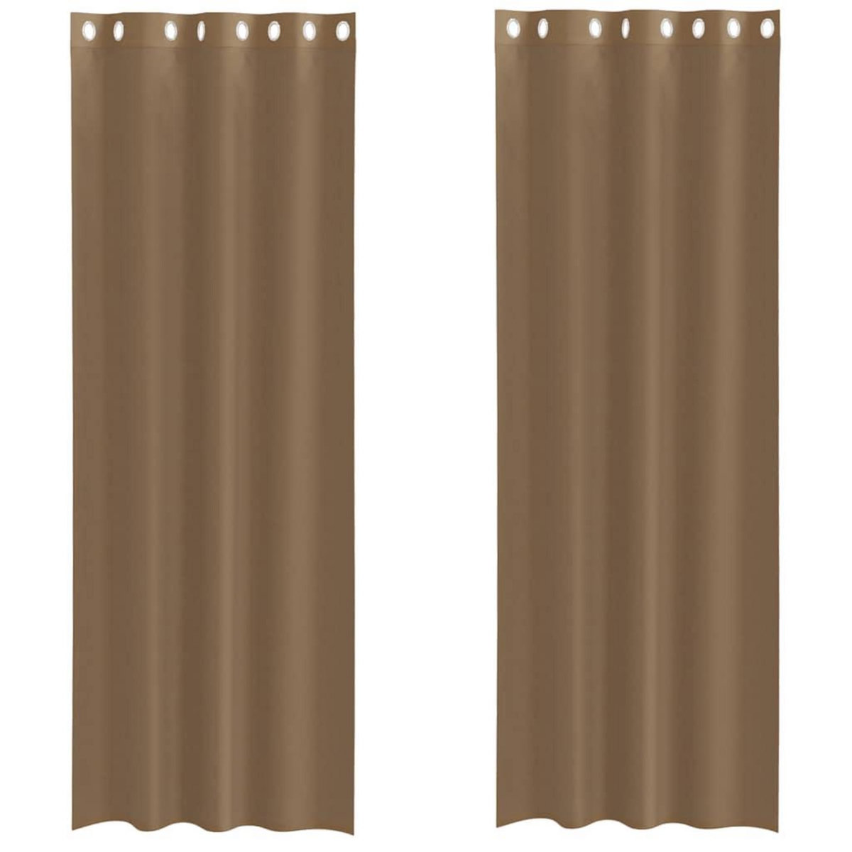 VIDAXL Rideaux en voile avec œillets 2 pcs marron clair