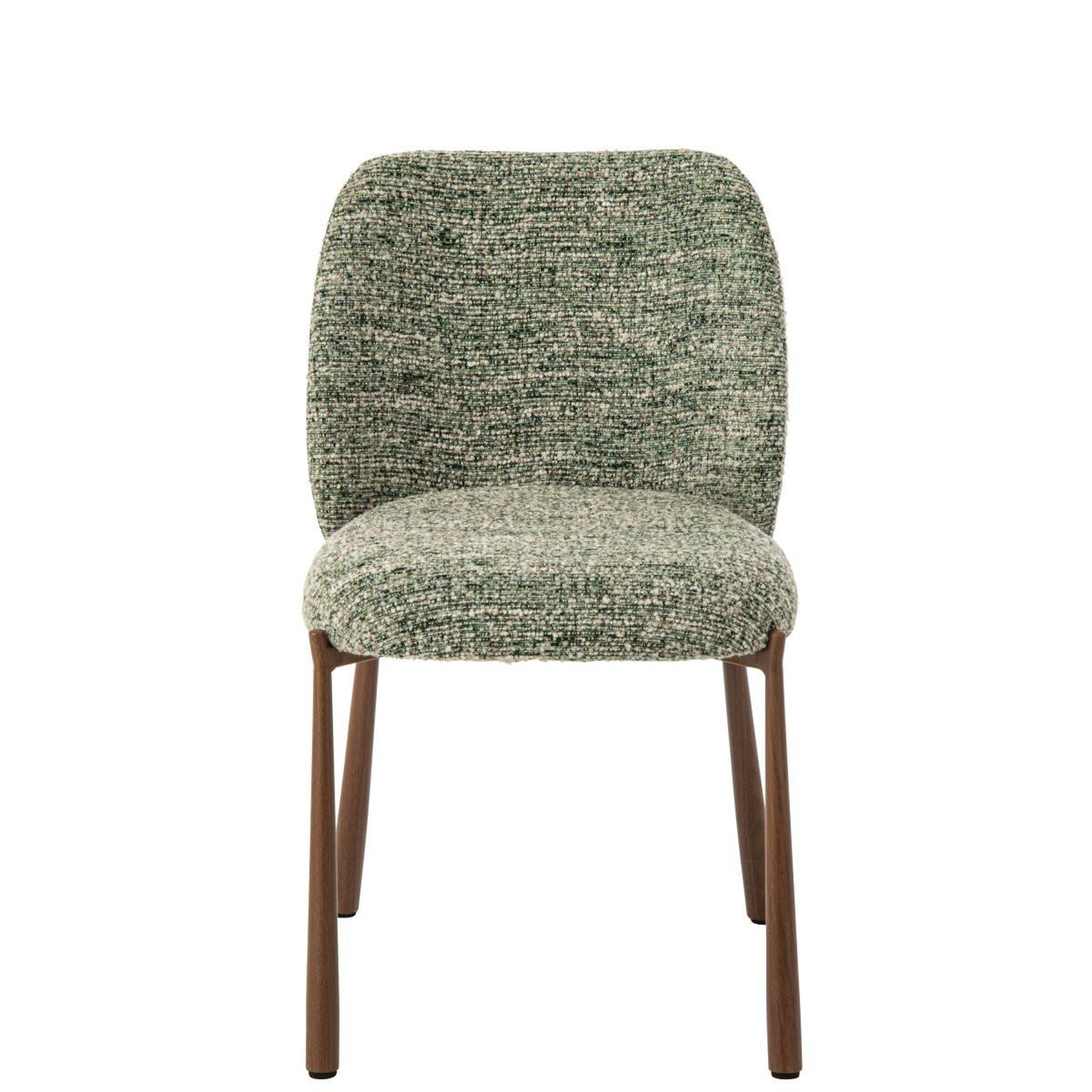 Voir la diapositive 2 : J-LINE Chaise design en tissu  thilde  73cm vert olive