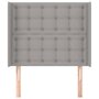 Voir la diapositive 3 : VIDAXL Tete de lit avec oreilles Gris clair 83x16x118/128 cm Tissu