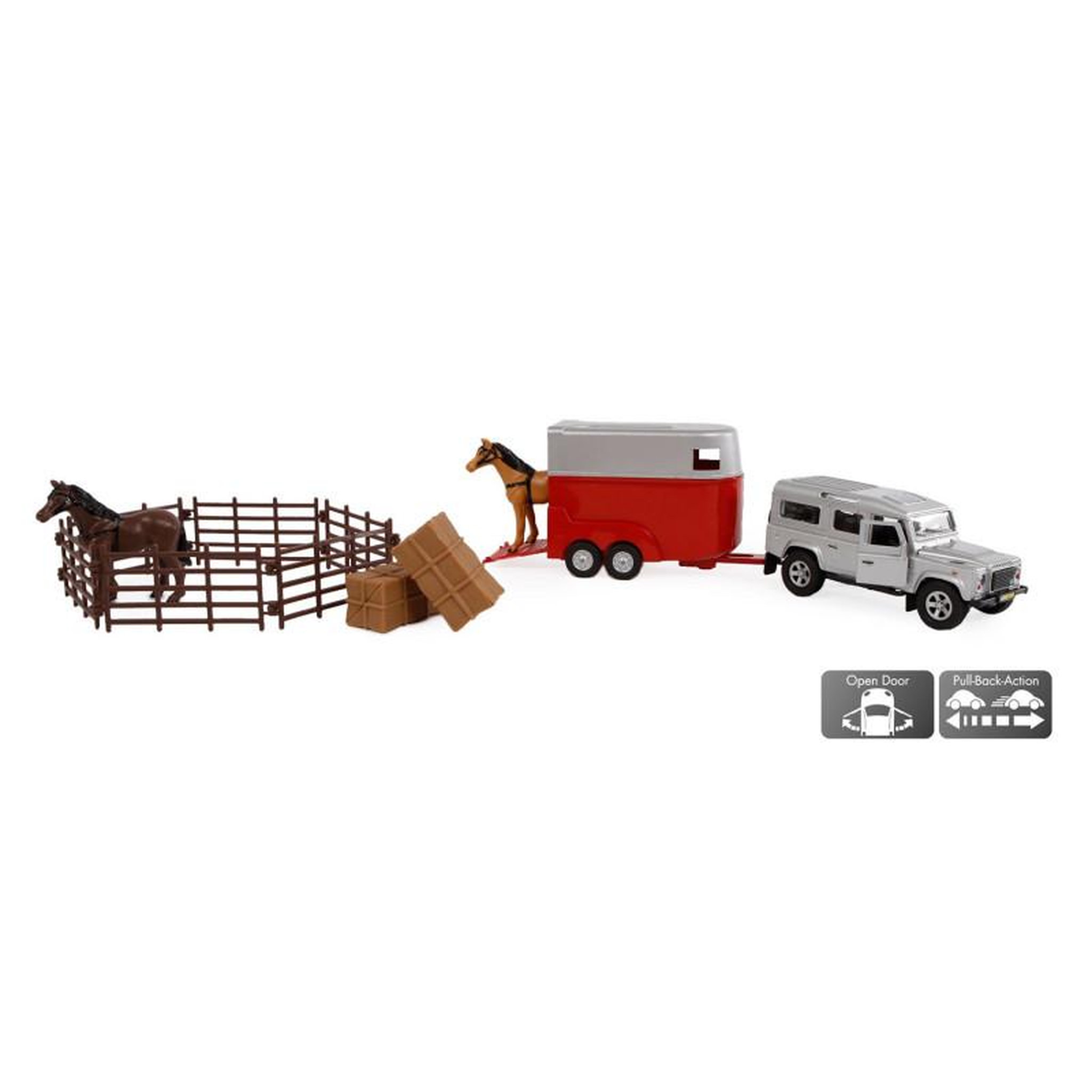 Voir la diapositive 3 : GLOB KIDS Kids Globe Land Rover with Horse Trailer