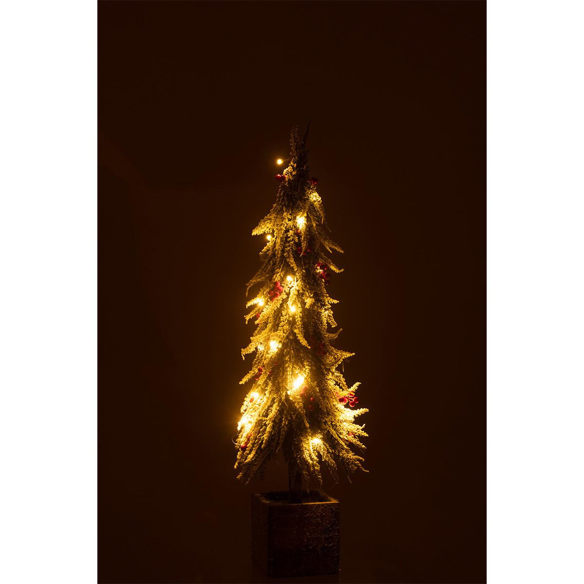 Voir la diapositive 3 : J-LINE Sapin de noël déco à led  bruno  75cm vert