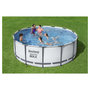 Voir la diapositive 1 : BESTWAY Piscine tubulaire ronde - Blanche - 3,96 x 1,22 m - Steel Pro Max™