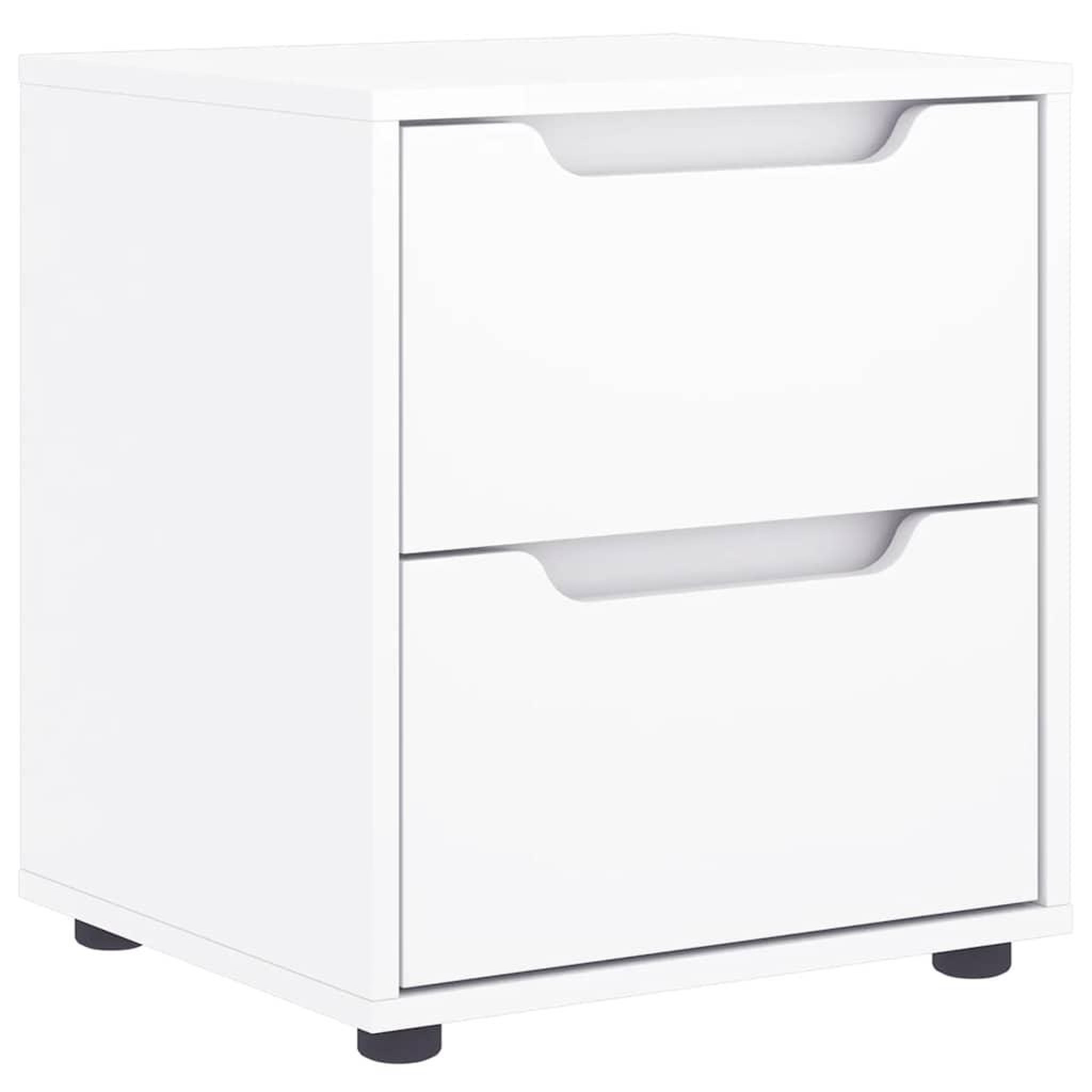 Voir la diapositive 2 : VIDAXL Table de chevet VISNES blanc 45x40x50 cm bois d'ingenierie