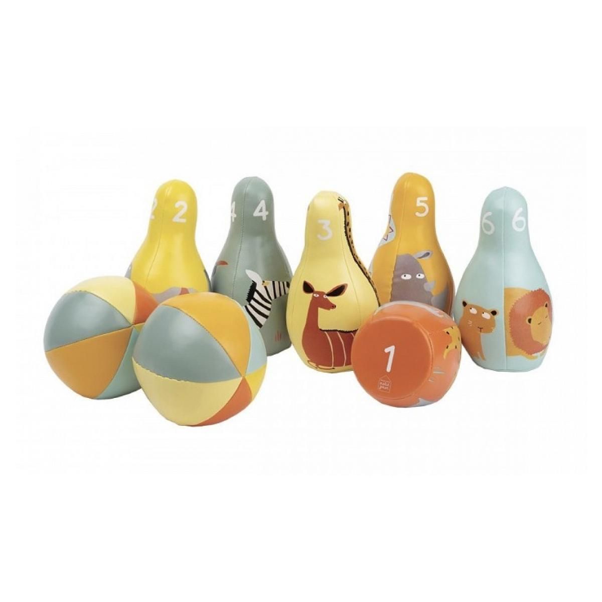 Petit Jour jeu de quilles  thème la savane.