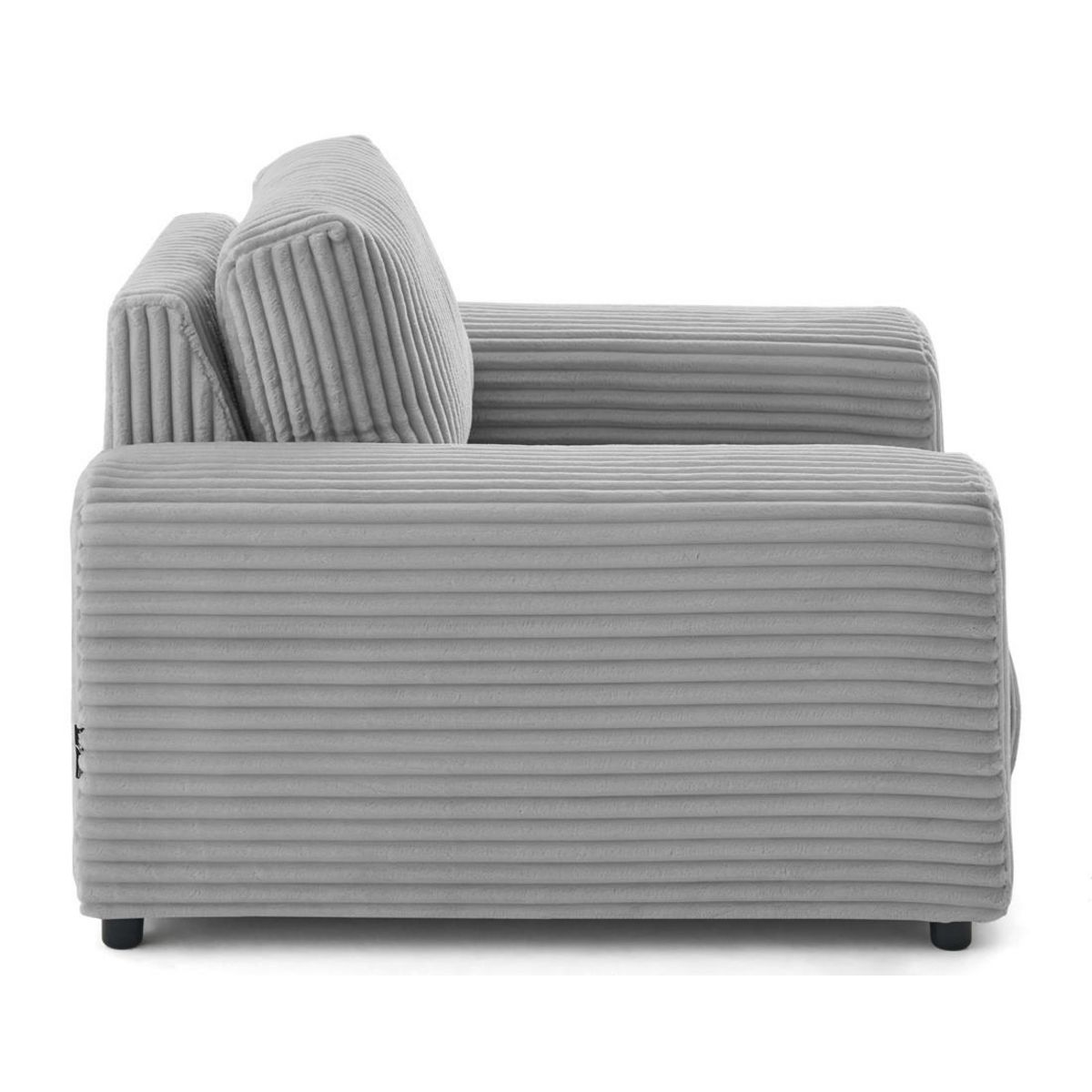 LISA DESIGN Garance - fauteuil en velours côtelé grosses côtes