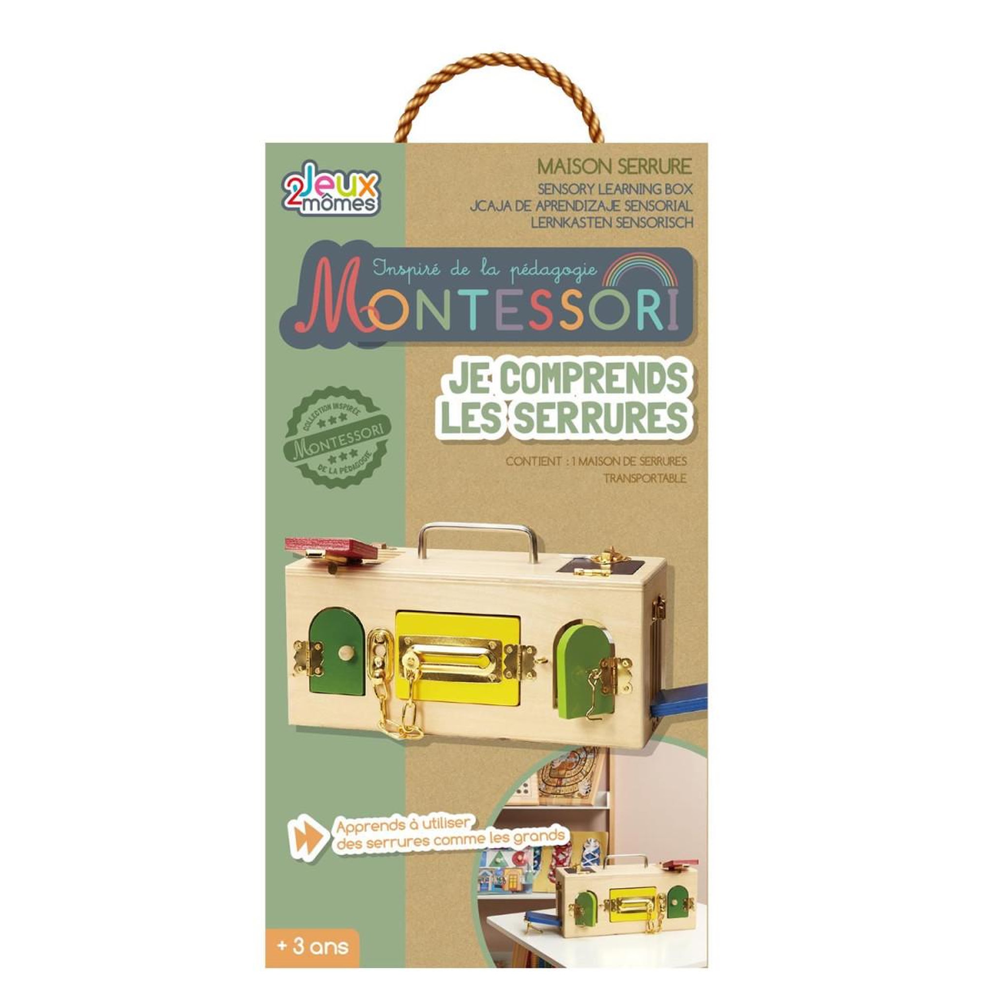 Jeux 2 momes Jeu éducatif  je comprends les serrures  30cm beige