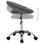 Voir la diapositive 5 : VIDAXL Chaise pivotante de salle a manger Gris Similicuir