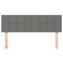 Voir la diapositive 4 : VIDAXL Tete de lit a LED Gris fonce 144x5x78/88 cm Tissu
