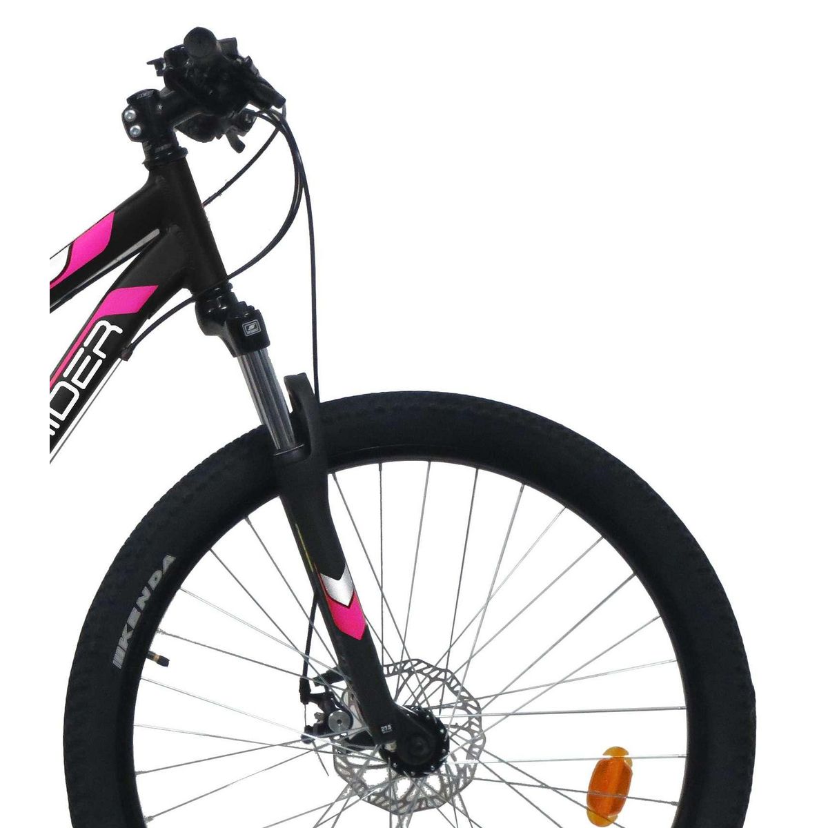 FREERIDER Vélo VTT 27,5'' Rigide Femme   Freerider   avec cadre rigide en aluminium - Double Freins à Disque - Dérailleur Shimano - Fourche télescopique et Jantes en aluminium renforcées noires