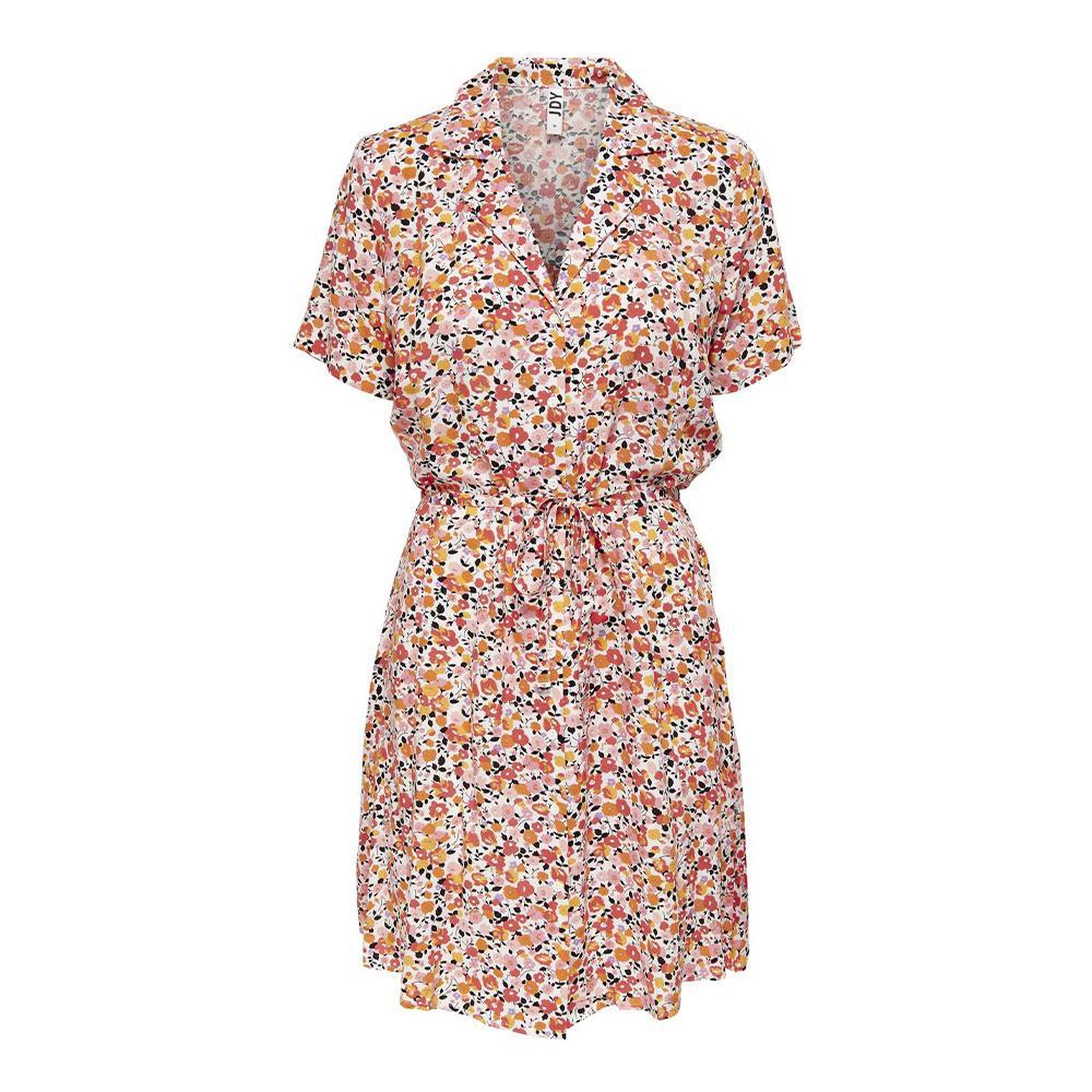 Voir la diapositive 1 : JACQUELINE DE YONG Robe blanche/orange à fleurs femme jdy starr