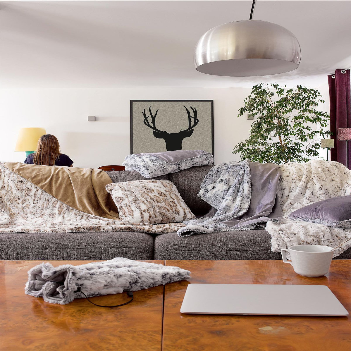 Les Ateliers du Linge Coussin 100%polyester 480g