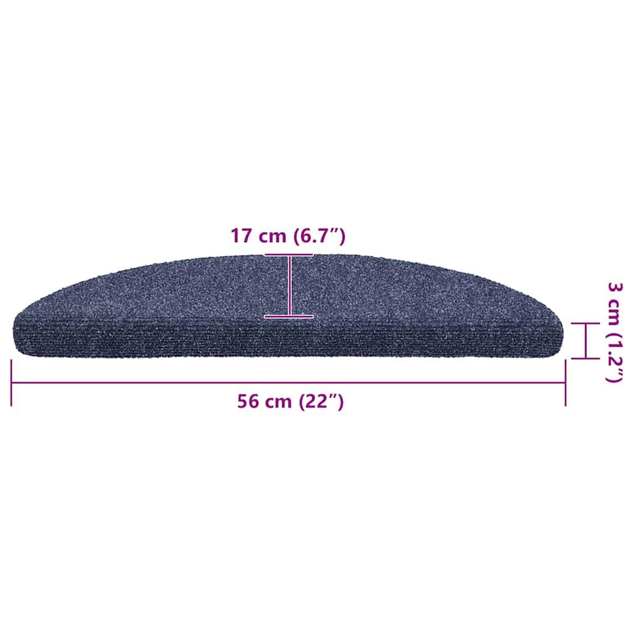 Voir la diapositive 6 : VIDAXL Tapis d'escalier auto-adhesifs 30 pcs bleu 56x17x3 cm