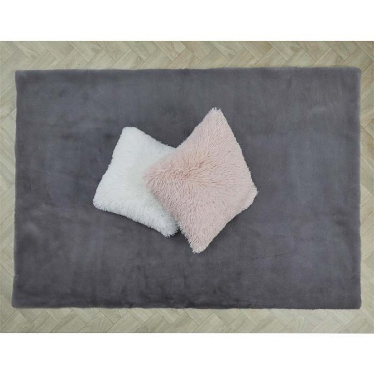 Paris Prix Tapis Imitation Fourrure  Fin  120x170cm Gris