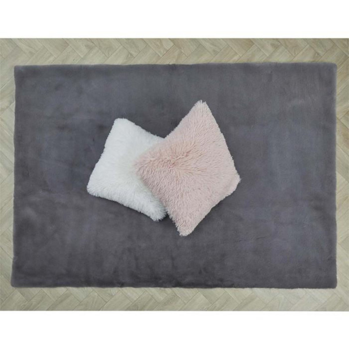 Paris Prix Tapis Imitation Fourrure  Fin  120x170cm Gris