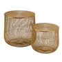 Voir la diapositive 1 : Paris Prix Lot de 2 Tables d'Appoint  Panier  49cm Or