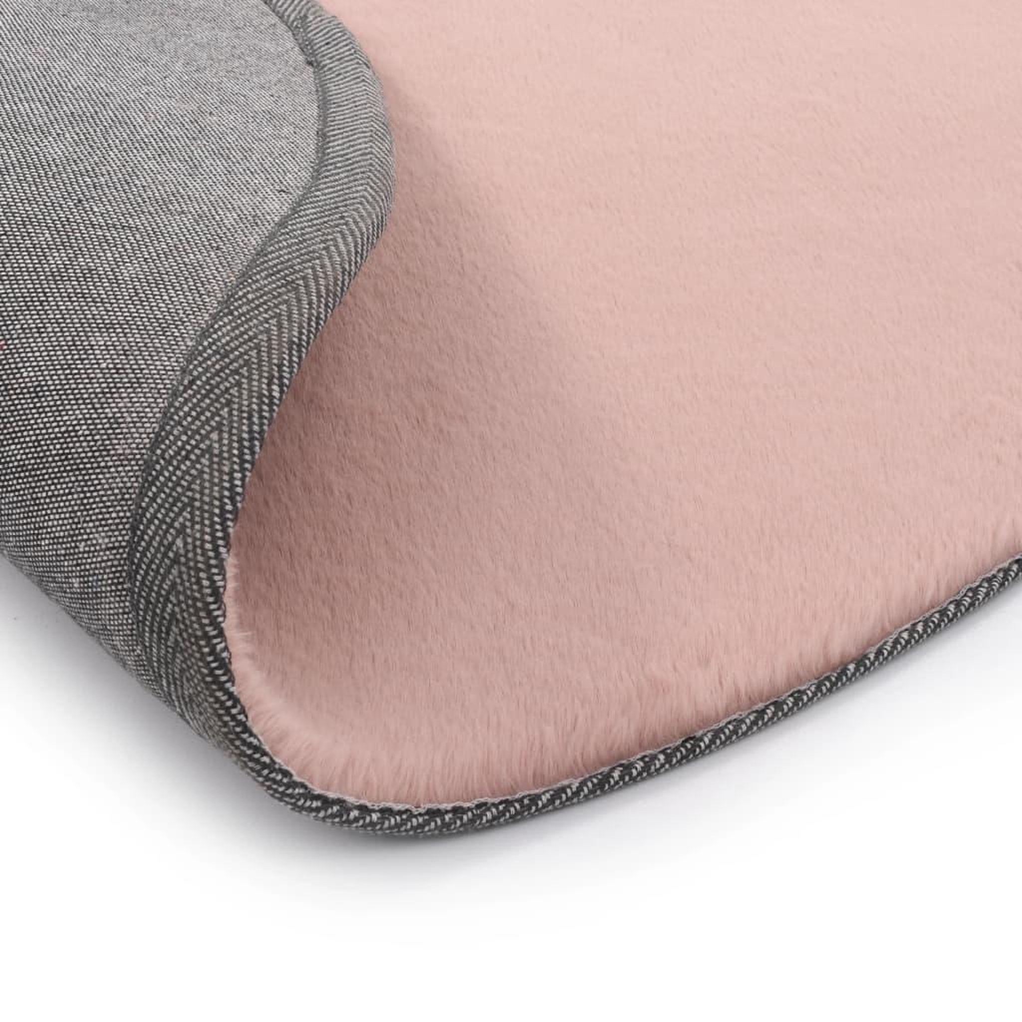 Voir la diapositive 3 : VIDAXL Tapis 160 cm Fausse fourrure de lapin Vieux rose