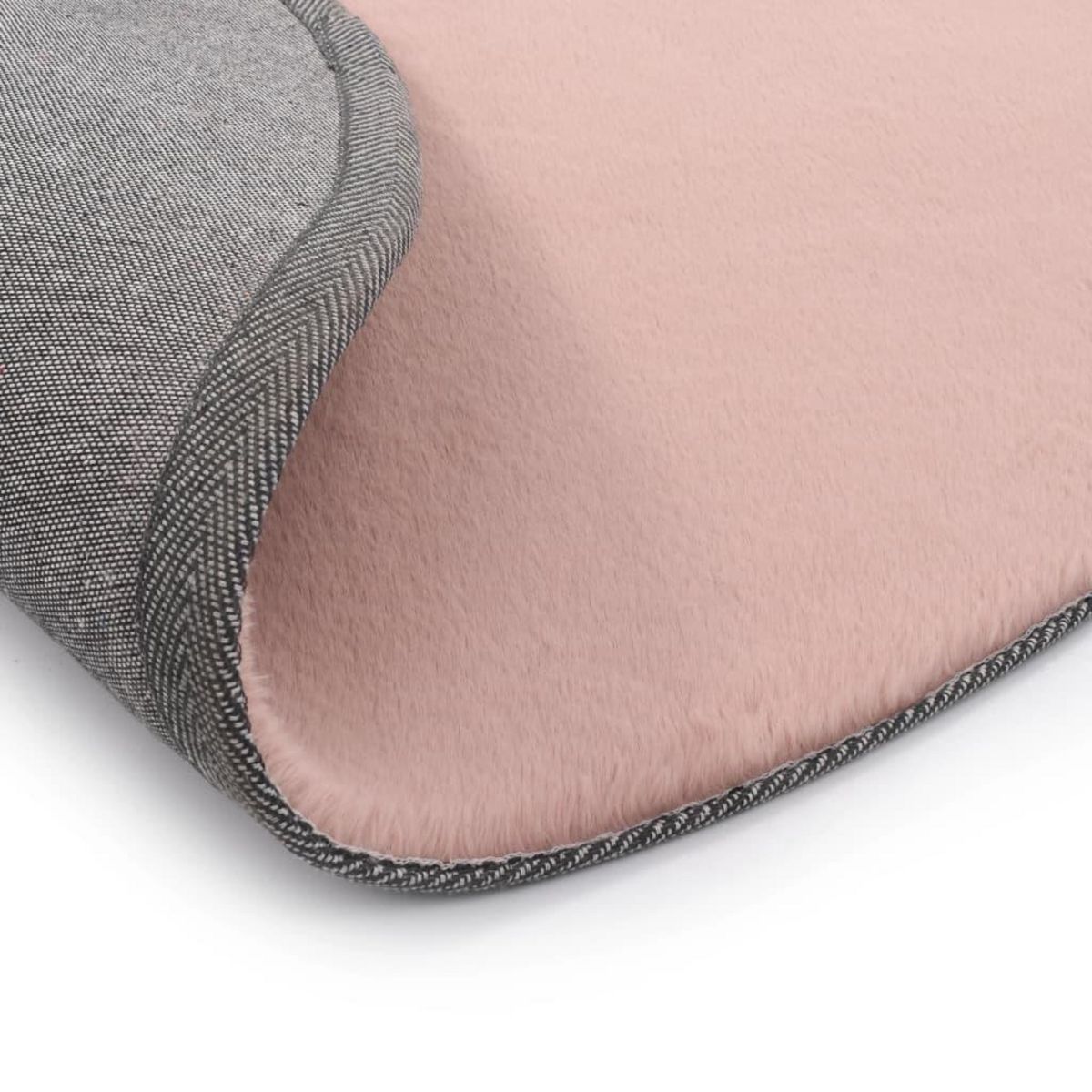 VIDAXL Tapis 160 cm Fausse fourrure de lapin Vieux rose
