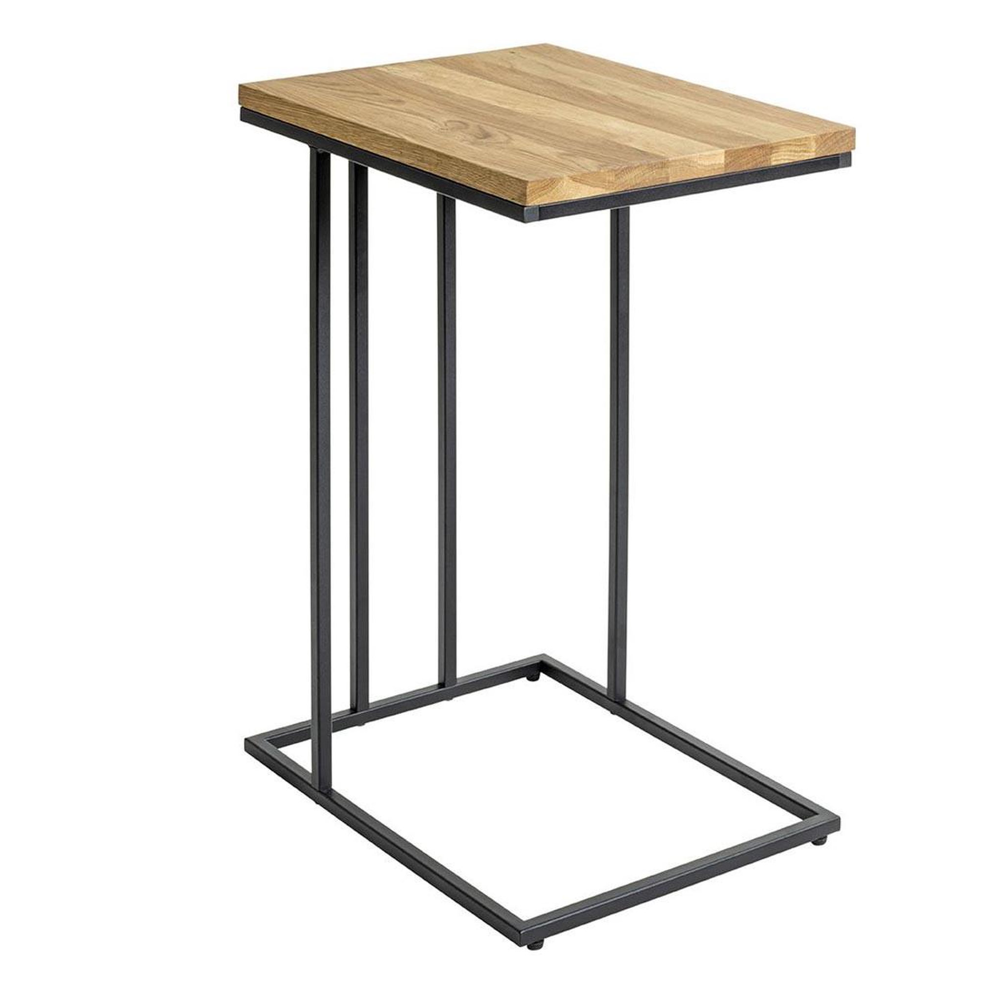 Paris Prix Table d'appoint en bois  rubi  68cm naturel & noir