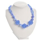 Paris Prix Collier Design Cristal & Boules  Costa  18cm Bleu