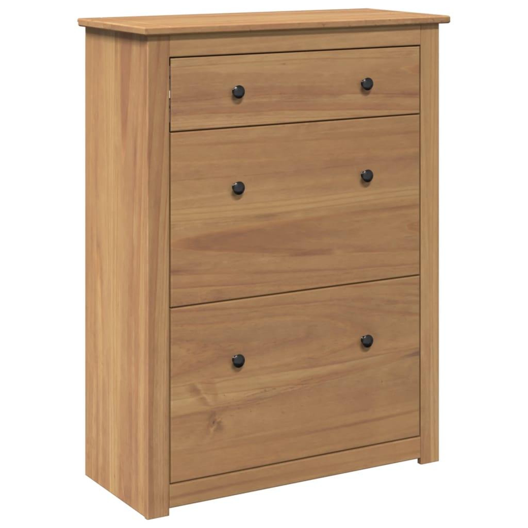 Voir la diapositive 2 : VIDAXL Armoire a chaussures Panama 80x35x105 cm bois de pin massif