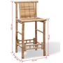 Voir la diapositive 6 : VIDAXL Tabourets de bar lot de 2 bambou