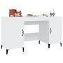 Voir la diapositive 4 : VIDAXL Bureau Blanc brillant 140x50x75 cm Bois d'ingenierie
