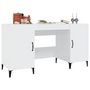 Voir la diapositive 4 : VIDAXL Bureau Blanc brillant 140x50x75 cm Bois d'ingenierie